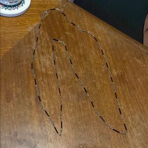 Elegant Black and Silver Necklace